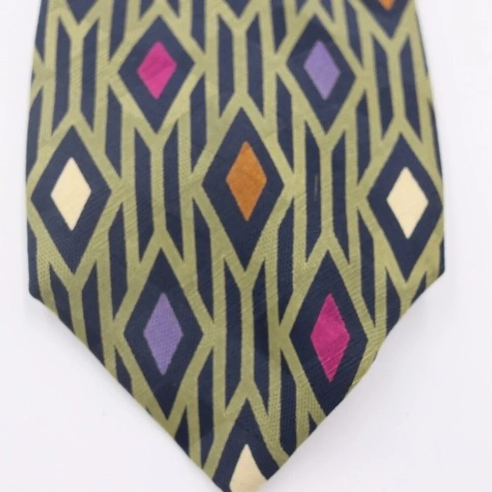 Caravaggio Silk Geometric Abstract Print Necktie
